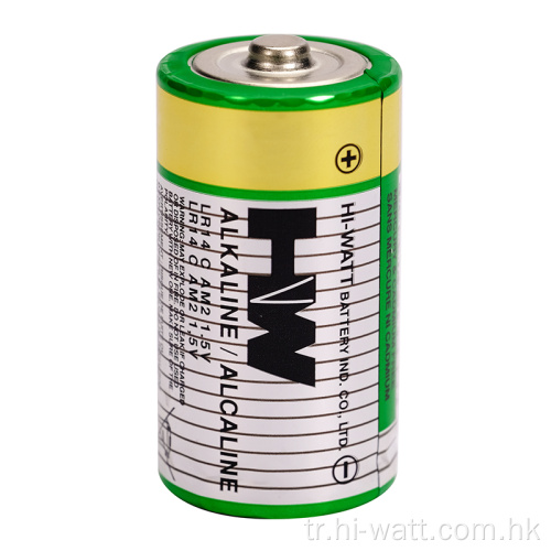 HW Alkalin Pil LR14 C Boyutu Uzun Ömürlü